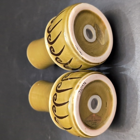 Vintage,Retro Olive Green /Brown Ceramic Salt/Pepper Shakers. - Picture 4 of 8